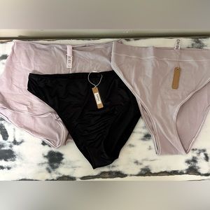 NWT Skims Stretch Satin High-Waisted Brief Bundle